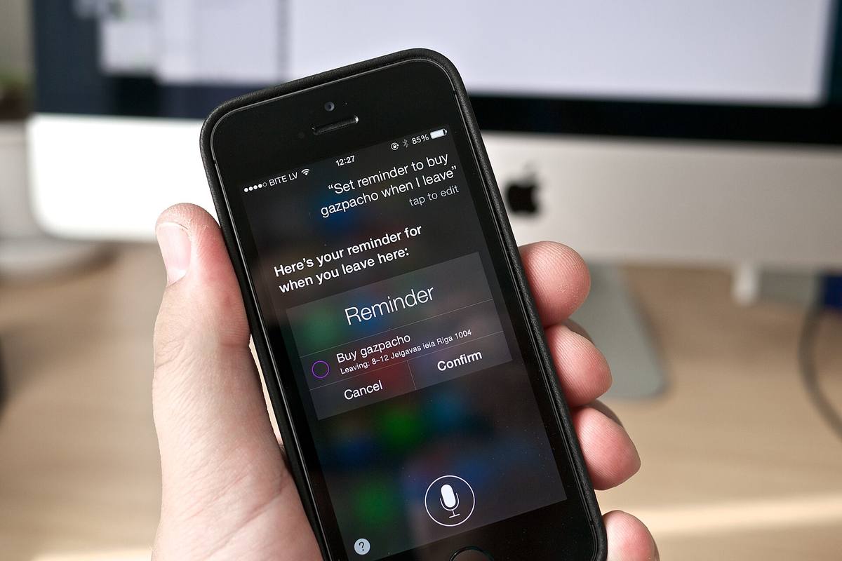 Siri na displeji iPhonu